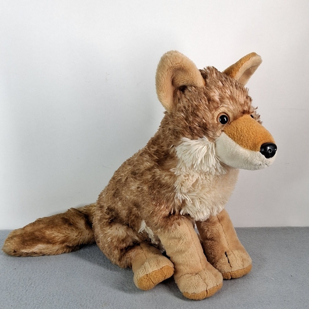 Wild Republic Plush Coyote Stuffed Animal Toy 12 Inch Realistic Wild Dog Brown